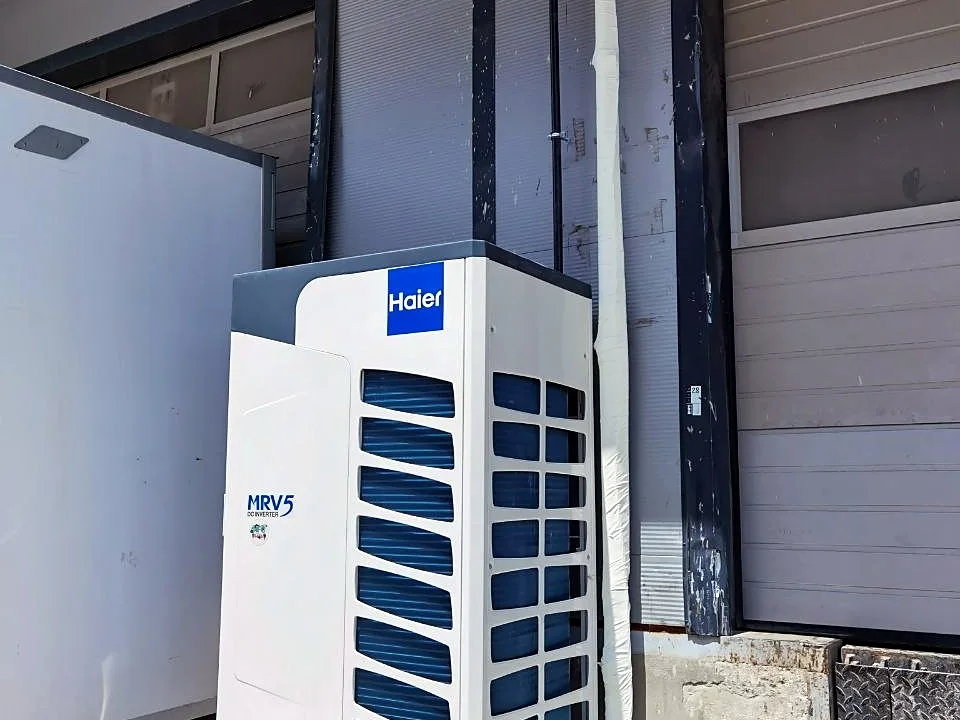 Our site: Haier VRF outdoor unit at a warehouse
